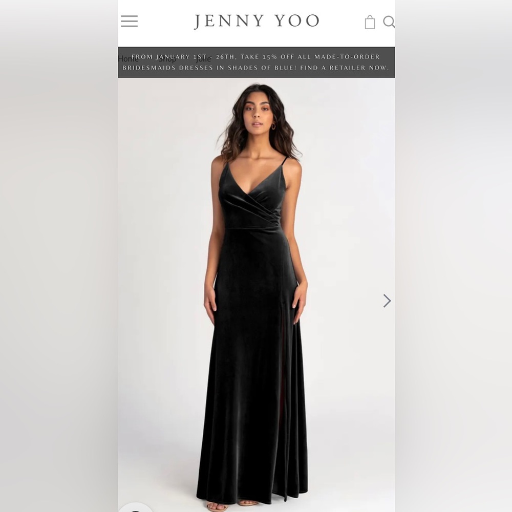 Jenny Yoo Dark Berry Velvet Bridesmaid dress - Dark Berry